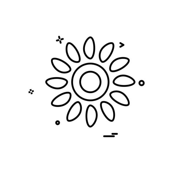 Λουλούδι Εικονίδιο Σχεδιασμός Διάνυσμα — Διανυσματικό Αρχείο
