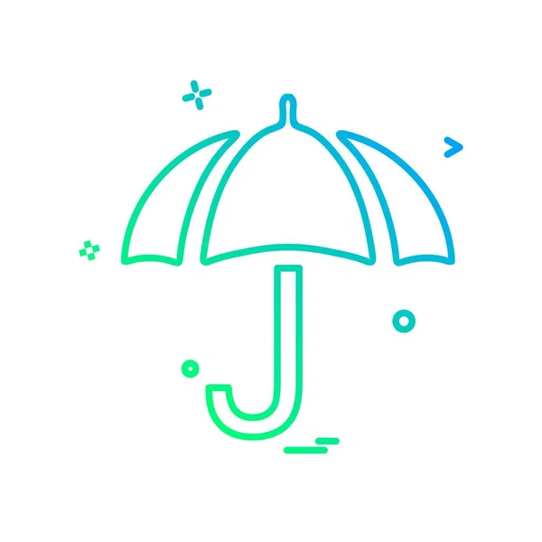 Umbrella Icon Design Vector Illustration — Stock Vector