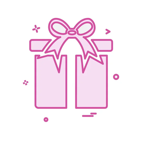 Geschenkbox Symbol Design Vektor Illustration — Stockvektor