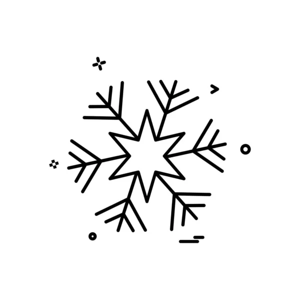 Snowflake Ícone Simples Fundo Branco — Vetor de Stock