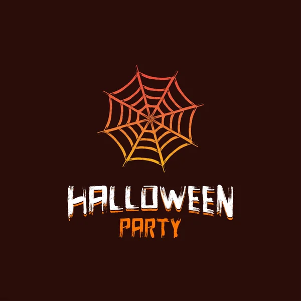 Sötét Barna Háttér Vector Design Halloween Party — Stock Vector