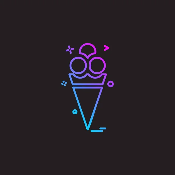 Icono Helado Vector Diseño — Archivo Imágenes Vectoriales