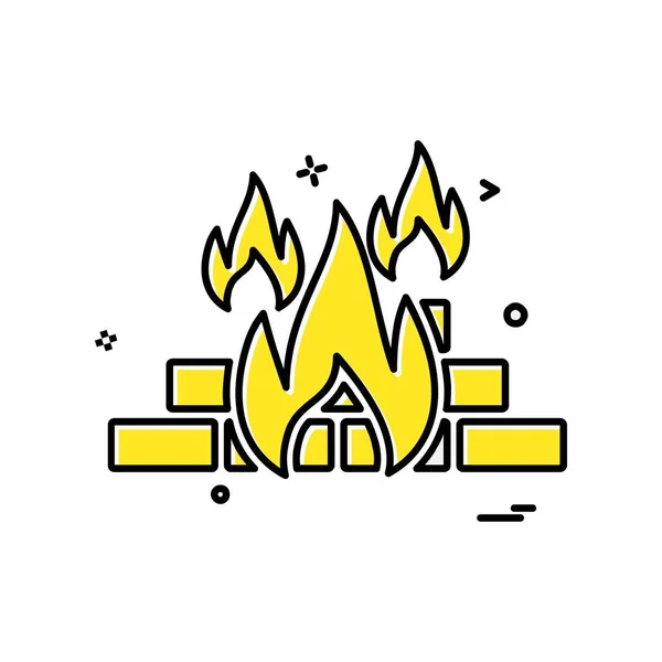 Векторні Ілюстрації Дизайну Вогню — стоковий вектор