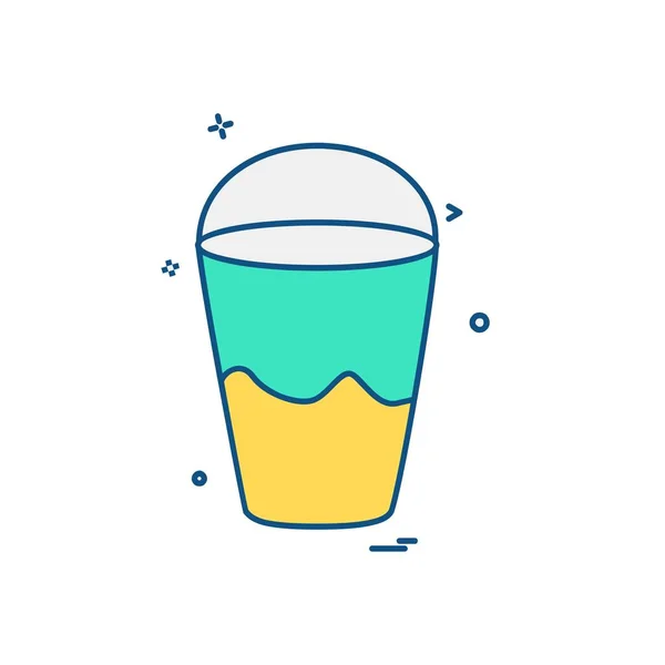 Eimer Icon Design Vektor Illustration — Stockvektor