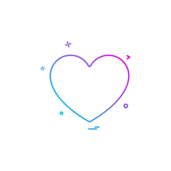 Heart Icon Design Illustrazione Vettoriale San Valentino — Vettoriale Stock