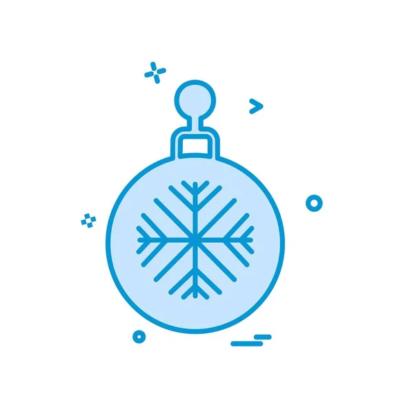 Bola Navidad Icono Diseño Vector — Vector de stock