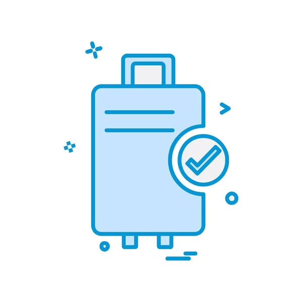 Bolsa Viaje Icono Diseño Vector — Vector de stock