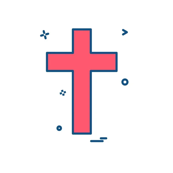 Cross Symbol Designvektor — Stockvektor