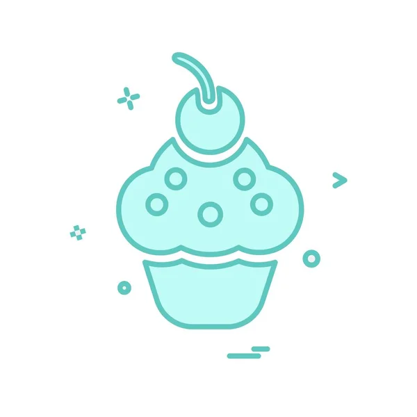 ケーキのアイコン デザイン ベクトル図 — ストックベクタ