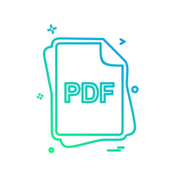 Pdf Dateityp Icon Design Vektor — Stockvektor