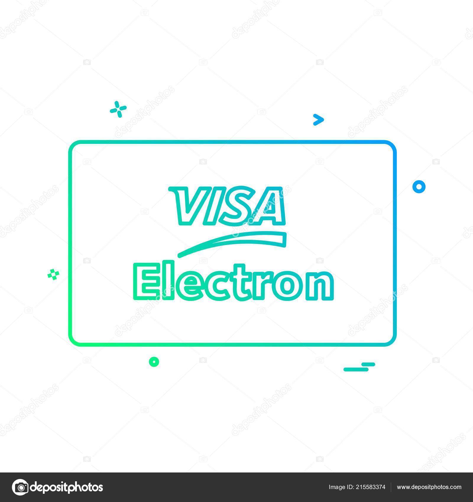 Visa Electron Credit Card Design Vector Stock Vector Image by