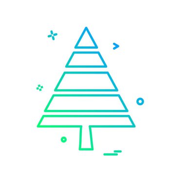 Noel ağacı simge tasarlamak vektör