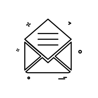 İleti simgesi tasarım vektörü