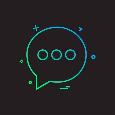 Sohbet simgesi tasarım vektörü