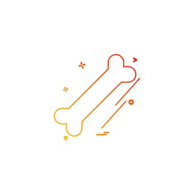 Kemik simge tasarlamak vektör 