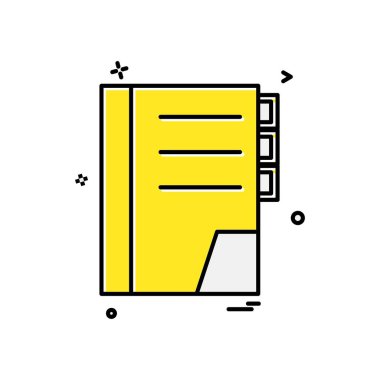 Kitapların simge tasarım vektörü