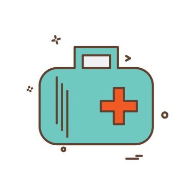 Tıbbi simge tasarım, renkli vektör çizim