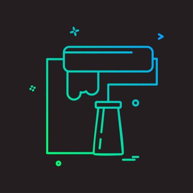  boya silindiri simge vektör tasarımı