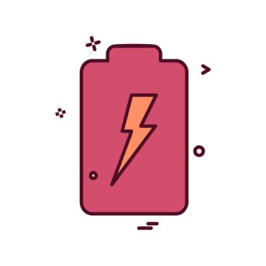 Batarya simgesi tasarım vektörü