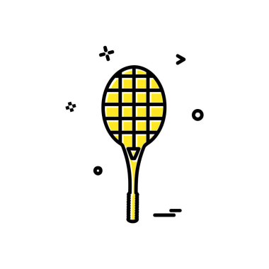 Badminton simge tasarlamak vektör 