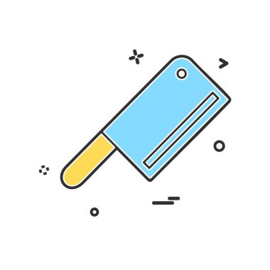 Kasap bıçağı simge tasarlamak vektör