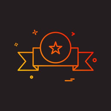 Ödülü rozet simge vektör tasarımı