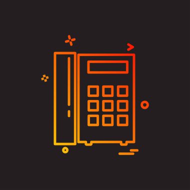 Telefon simgesi tasarım vektörü