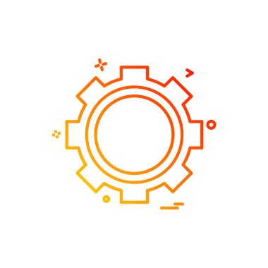 Dişli simge tasarlamak vektör 