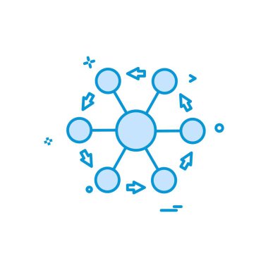 Ağ simgesi tasarım vektörü