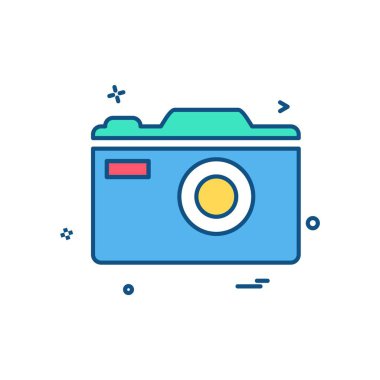 Kamera simgesi tasarım vektörü