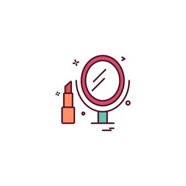 Makyaj simgesi tasarım vektörü 