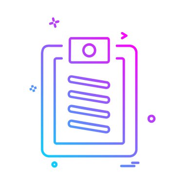 Belge simgesi tasarım vektörü 