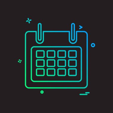 Takvim simgesi tasarım vektörü