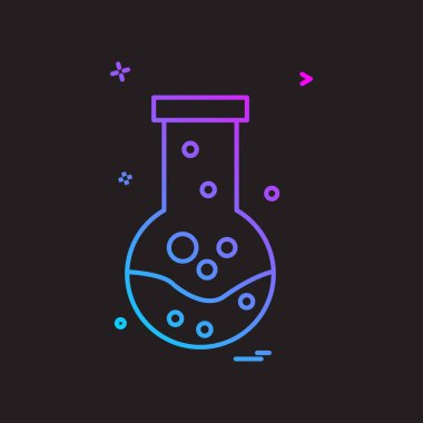 Beaker ikon tasarım vektörü