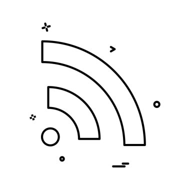 Wifi simge tasarım vektörü
