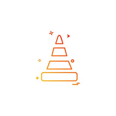 yol engelleyici ikon vektör tasarımı