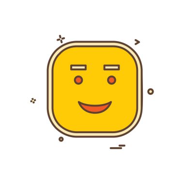 Mutlu Emoji simge tasarlamak vektör