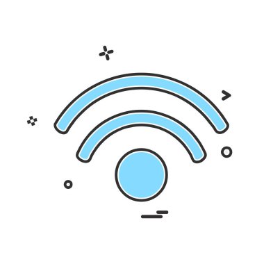 Wifi simge tasarım vektörü