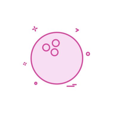 bowlling simge vektör tasarımı