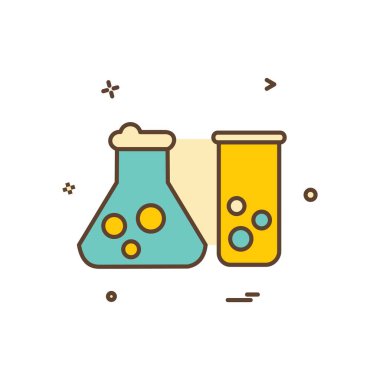 Şişesi simgesi tasarım, renkli vektör çizim