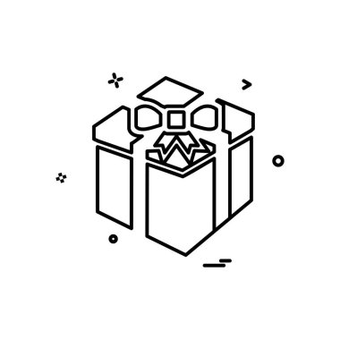 Giftbox simge tasarlamak vektör