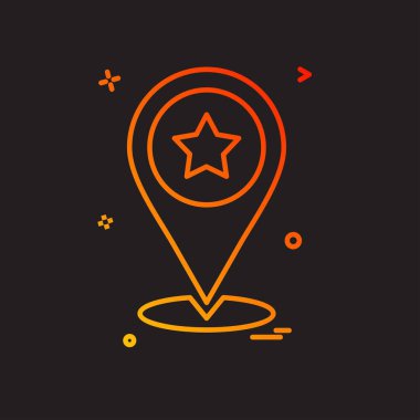 Gezinti simgesi tasarım, renkli vektör çizim