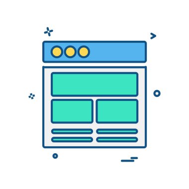 Web düzeni simge tasarım vektörü