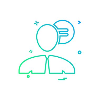 Erkekler sohbet sms simge vektör tasarımı konuşmak