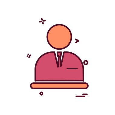 Avatar simge tasarım vektörü