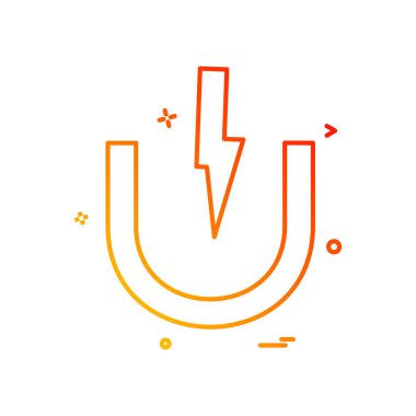 Mıknatıs güç simge vektör tasarımı