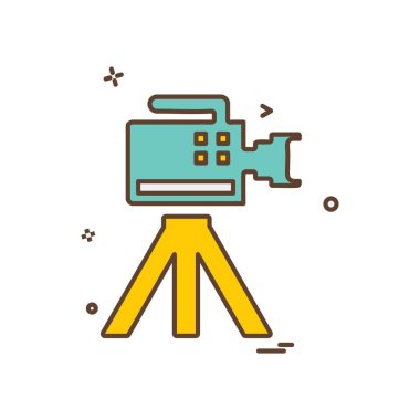 Kamera simgesi tasarım vektörü