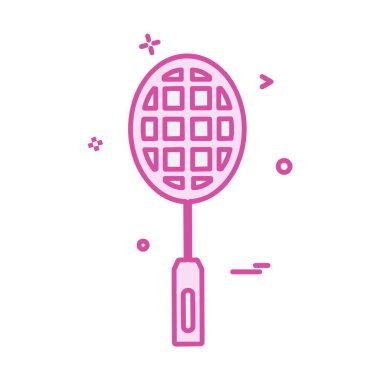 Badminton simge tasarlamak vektör