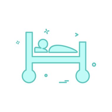 Yatak simgesi tasarım vektörü