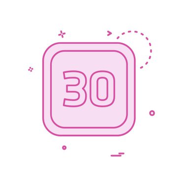 30 tarihi takvim simge tasarlamak vektör